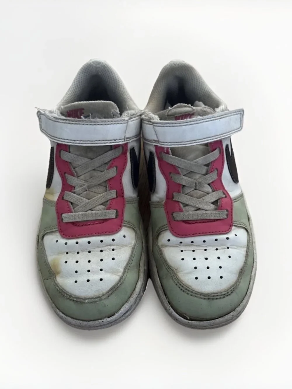 Nike Court Borough Low Recraft GS Kids Size 13C Honeydew Pink Ultramarine